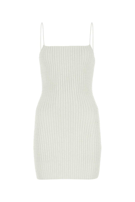 ALEXANDER WANG Chic White Stretch Nylon Mini Dress