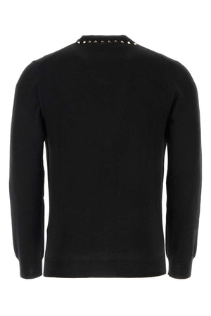 VALENTINO GARAVANI Luxurious Black Virgin Wool Cardigan for Men