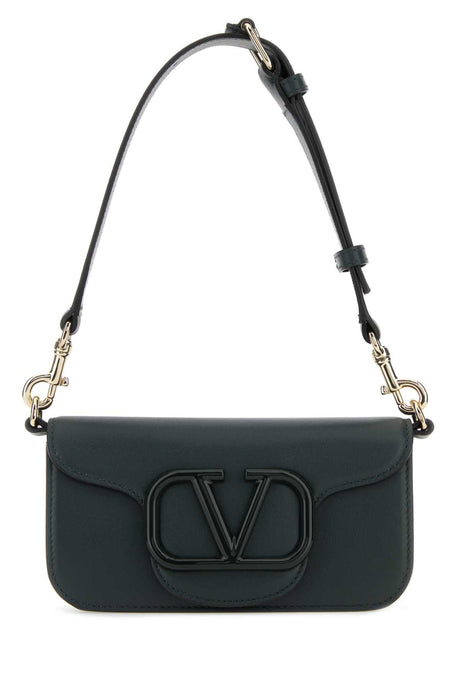 VALENTINO GARAVANI Mini Dark Green Leather Shoulder Handbag