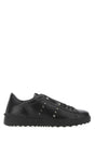 VALENTINO GARAVANI Rockstud Black Leather Sneakers for Men