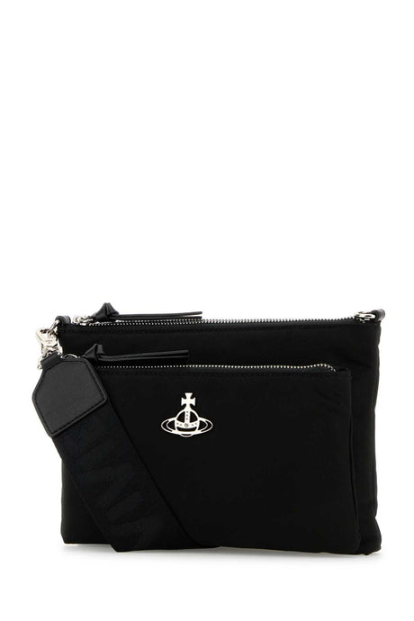 VIVIENNE WESTWOOD Mini Black Fabric Crossbody Handbag