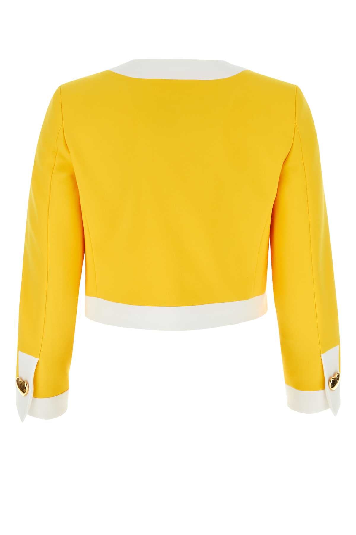 MOSCHINO Yellow Stretch T-Shirt Blazer for Women