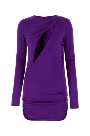 VERSACE Chic Purple Viscose Mini Dress