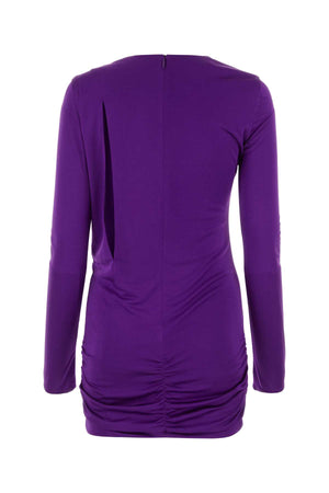 VERSACE Chic Purple Viscose Mini Dress