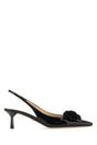 PRADA Elegant Black Leather Pumps with 6 cm Heel Height