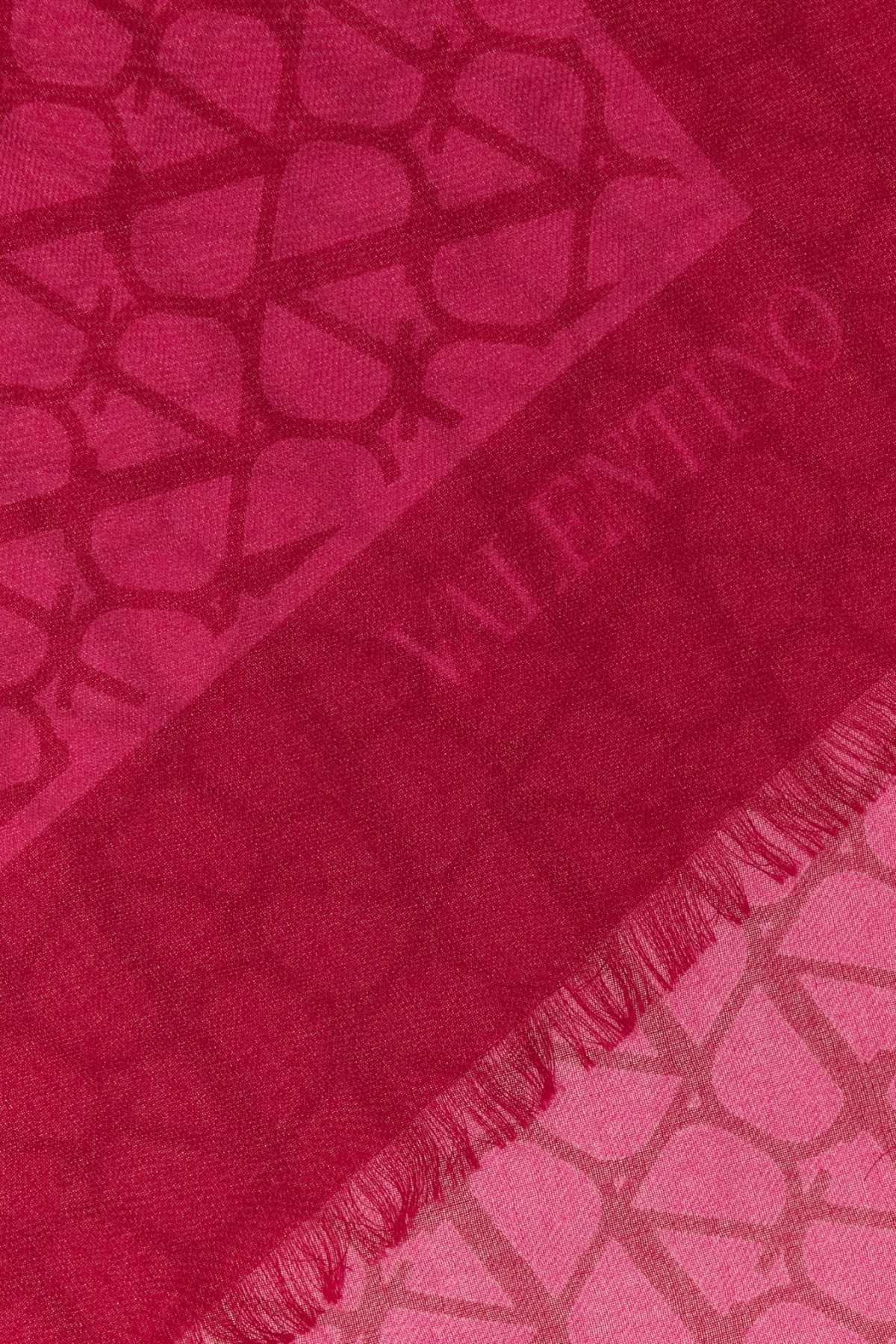 VALENTINO GARAVANI Embroidered Cashmere Blend Scarf - 135 cm