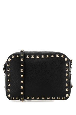 VALENTINO GARAVANI Mini Black Leather Rockstud Crossbody Handbag