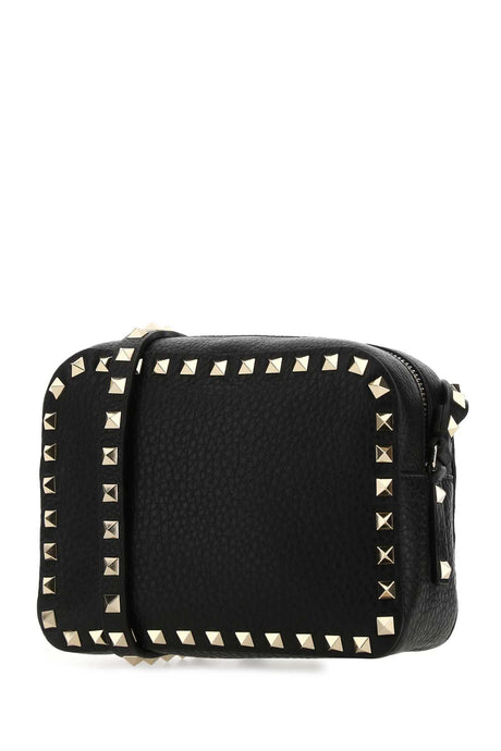 VALENTINO GARAVANI Mini Black Leather Rockstud Crossbody Handbag