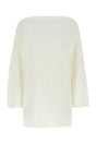 SALVATORE FERRAGAMO White Oversized Cotton Sweater for Women