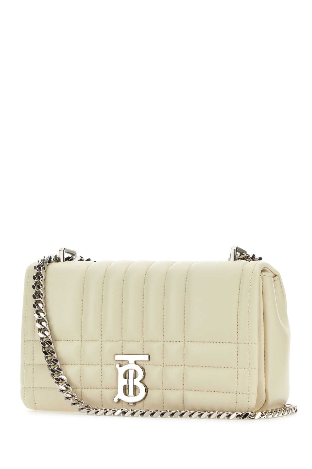 BURBERRY Mini Ivory Leather Crossbody Handbag