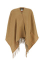 BURBERRY Elegant Camel Wool Cape for Women