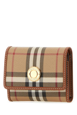 BURBERRY Mini Printed Canvas and Leather Wallet