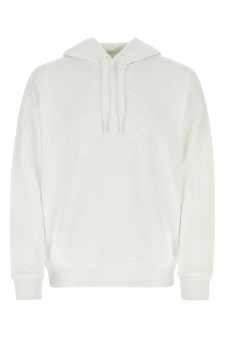 BURBERRY Classic White Cotton Sweatshirt for Men