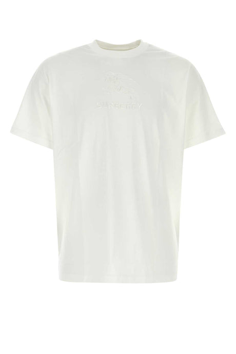 BURBERRY Essential White Cotton T-Shirt for Men