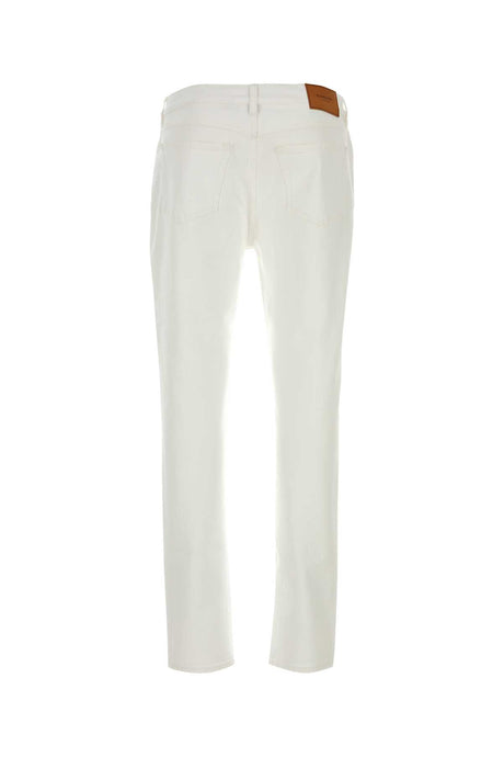 BURBERRY Classic White Stretch Denim Jeans for Men