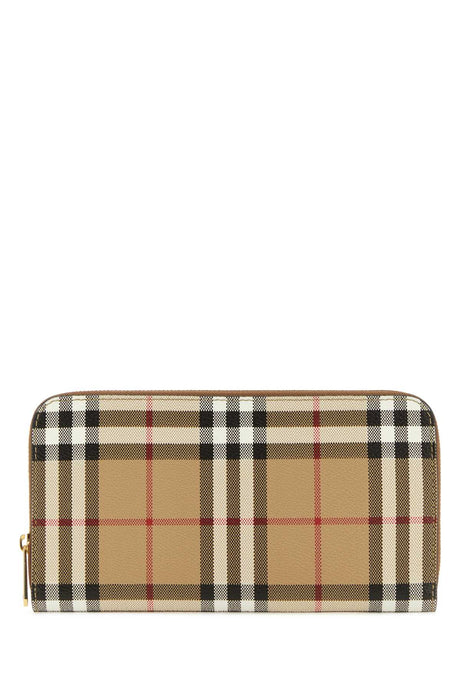 BURBERRY Classic Checked Canvas Wallet (20 cm x 11 cm x 2 cm)