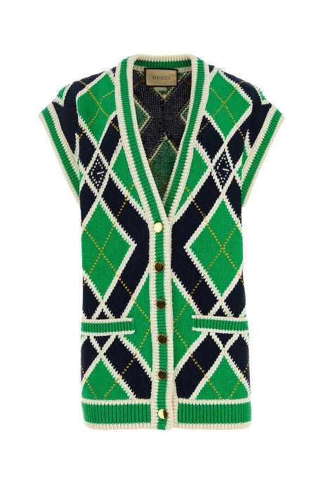 GUCCI Embroidered Cotton Vest for Women - 2023 Collection