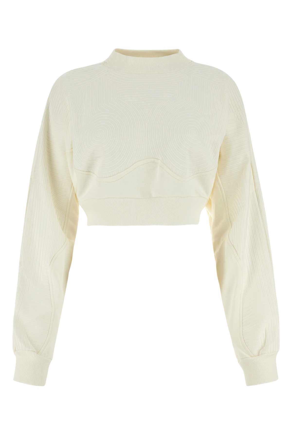 OFF WHITE Ivory Oversized Cotton Sweatshirt