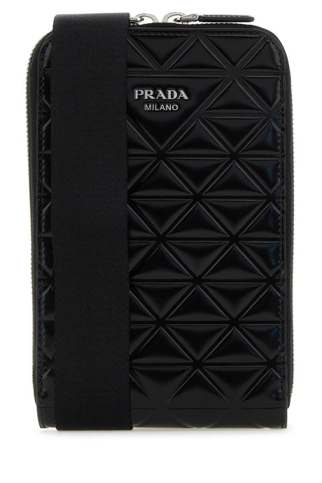 PRADA Mini Black Leather Phone Case