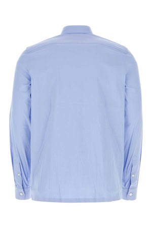 PRADA Light Blue Poplin Shirt for Men