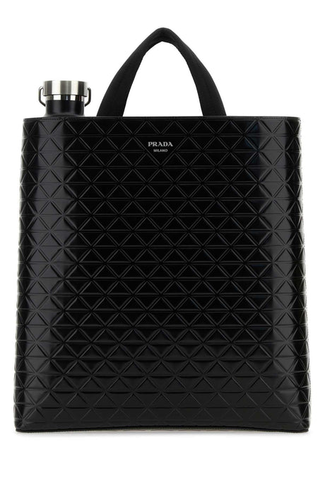 PRADA Sophisticated Black Leather Shopping Handbag (36cm x 38cm)