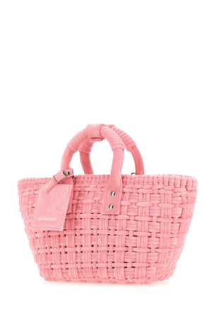 BALENCIAGA Mini Pink Terry Bistro XS Handbag