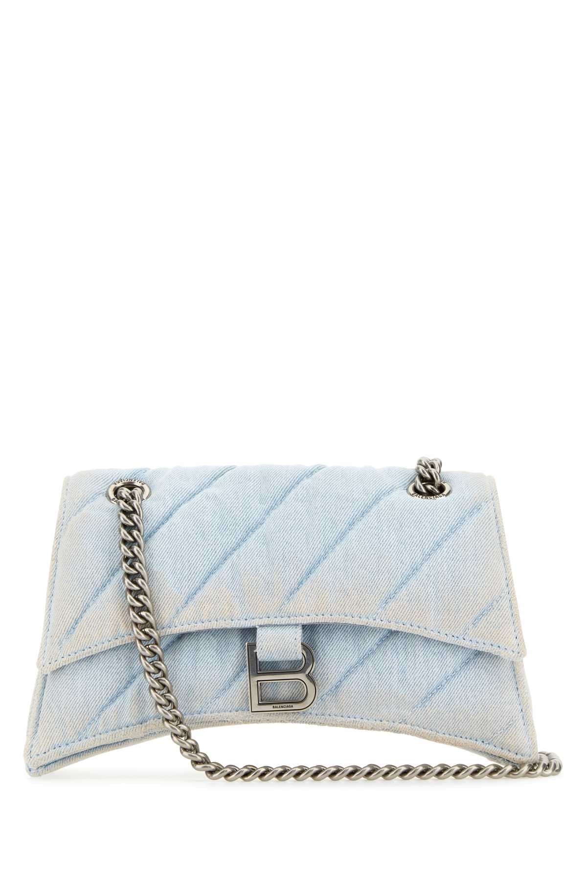 BALENCIAGA Mini Denim Crush S Shoulder Handbag