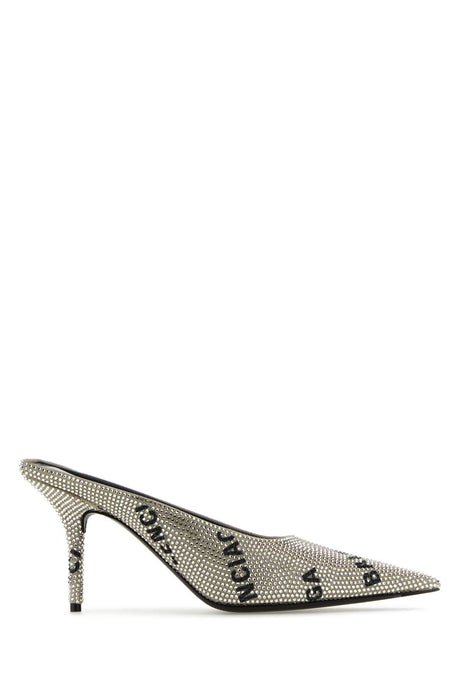 BALENCIAGA Embellished Suede Square Knife Flat - 8 cm Heel