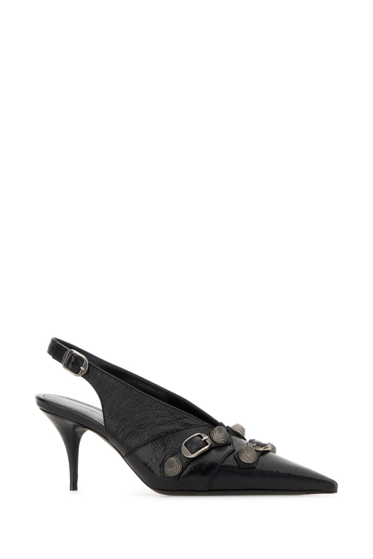 BALENCIAGA Elegant Leather Cagole Pumps with 7 cm Heel