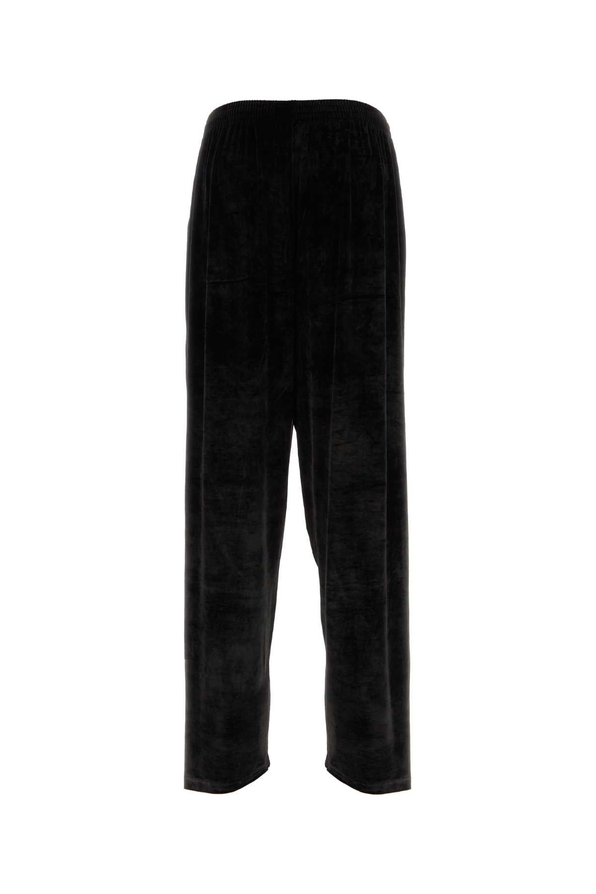 BALENCIAGA Stretch Velvet Baggy Pants for Men