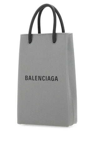 BALENCIAGA Mini Grey Leather Phone Case