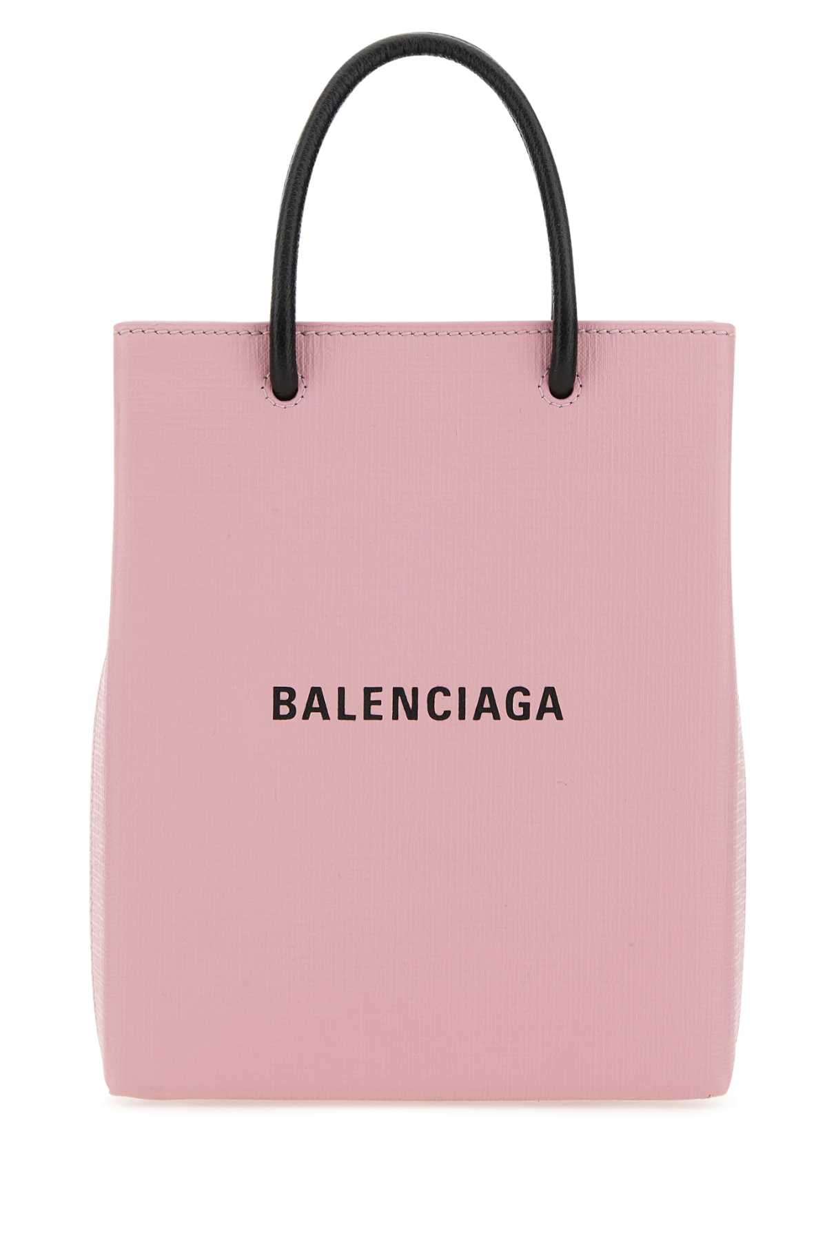 BALENCIAGA Pastel Pink Mini Leather Phone Case