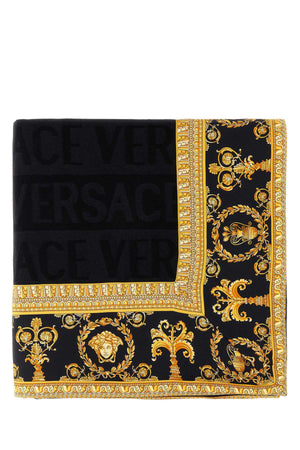 VERSACE Baroque Wool and Silk Blanket 180cm x 140cm