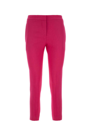 ALEXANDER MCQUEEN Fuchsia Crepe Pants for Women - Perfect for 23W Season