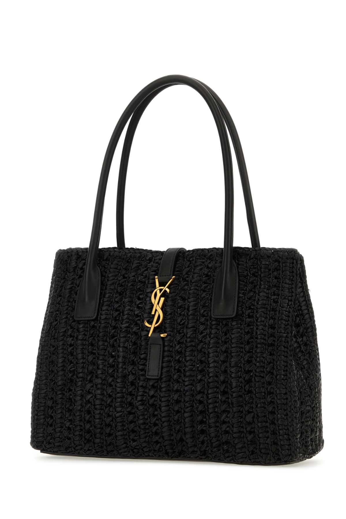 SAINT LAURENT Chic Raffia Shopping Handbag - 29 cm