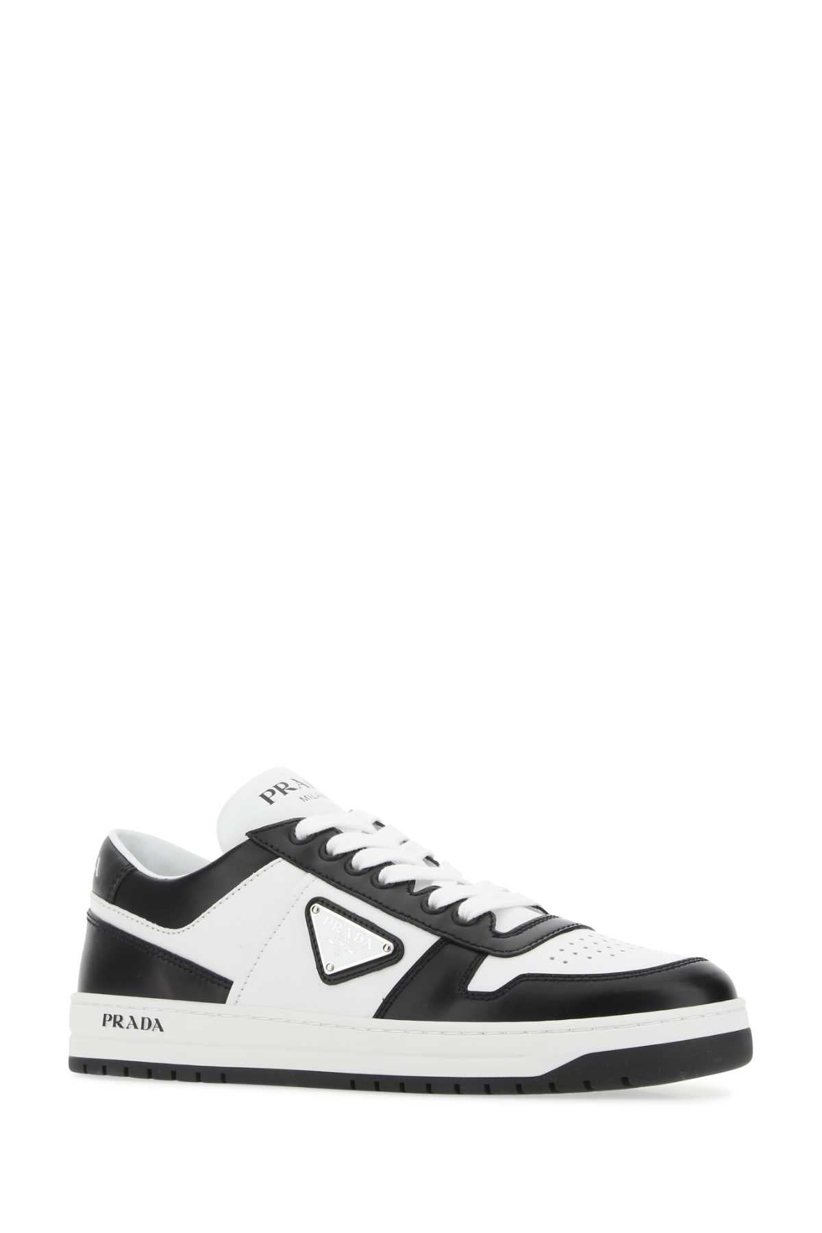 PRADA Two-tone Leather Downtown Sneakers