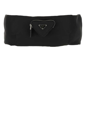 PRADA Sleek Black Re-Nylon Crop Top