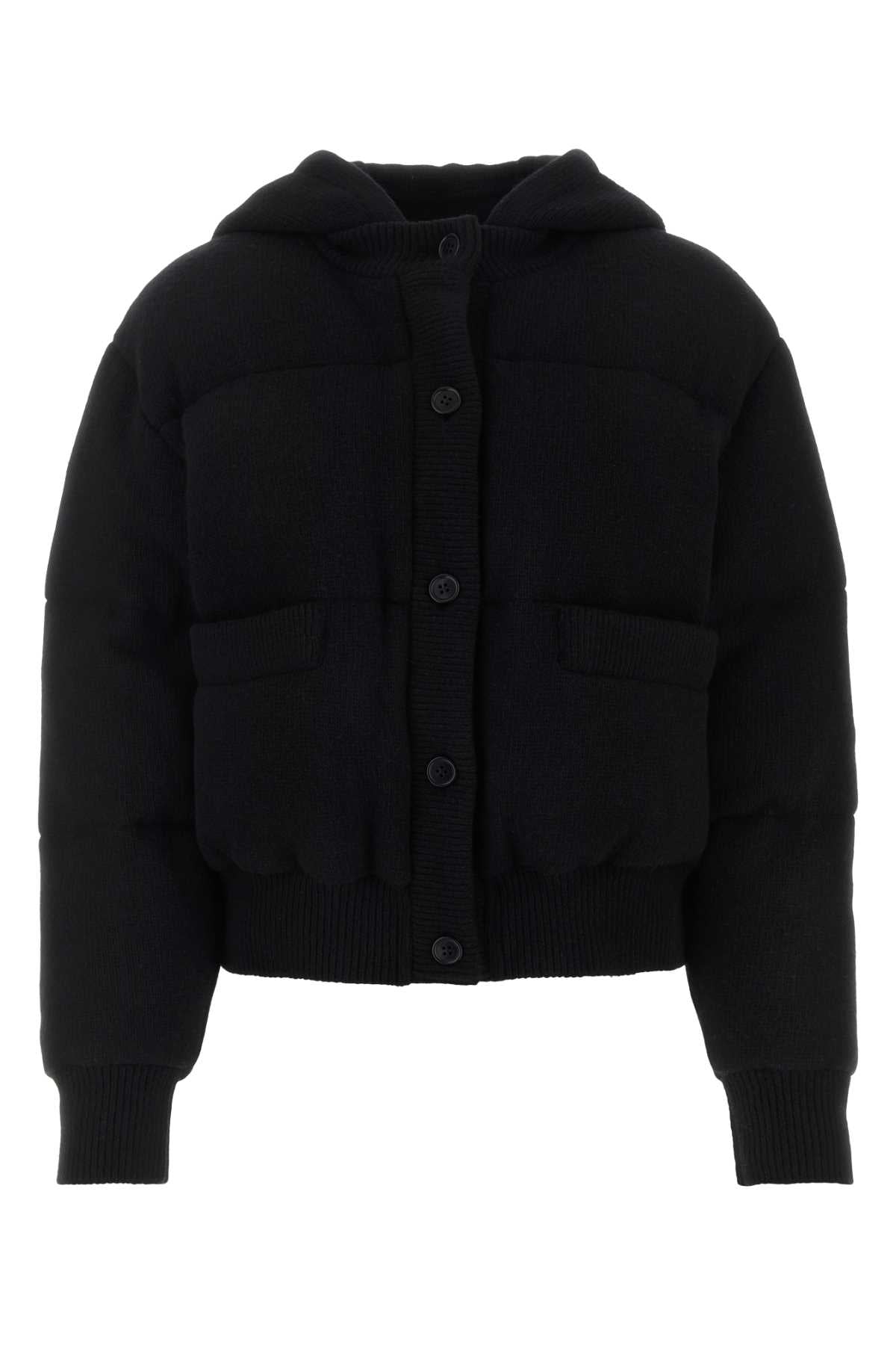 PRADA Stretch Wool Blend Padded Jacket for Women