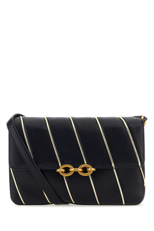 SAINT LAURENT Two-tone Leather Mini Shoulder Handbag