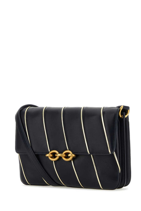 SAINT LAURENT Two-tone Leather Mini Shoulder Handbag