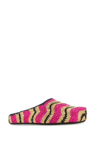 MARNI Multicolor Raffia Slippers for Men