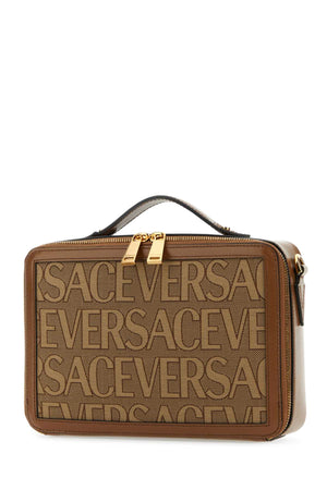 VERSACE Allover Embroidered Mini Handbag