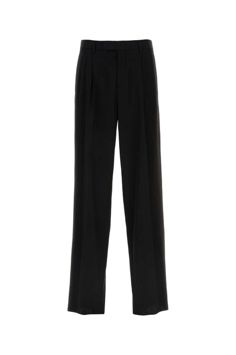 VERSACE Elegant Black Viscose Blend Pants for Men