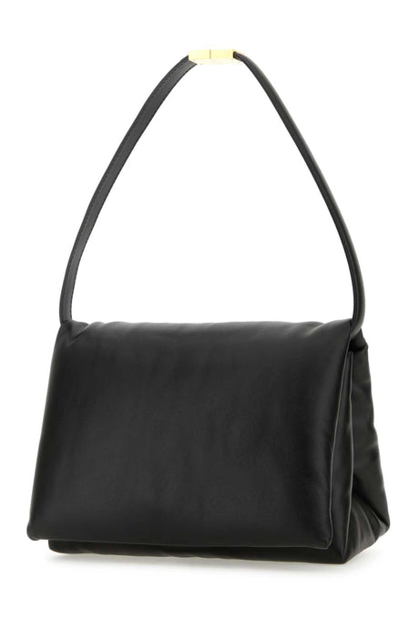 MARNI Elegant Black Leather Handbag - 30 cm Width