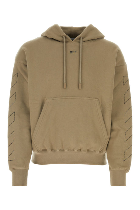 OFF WHITE Mud Cotton Sweatshirt for Men - Stylish and Cozy