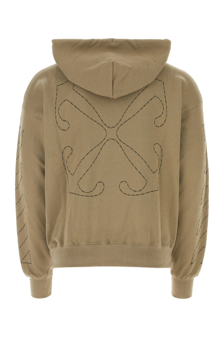 OFF WHITE Mud Cotton Sweatshirt for Men - Stylish and Cozy