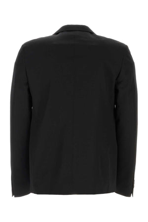 OFF WHITE Classic Black Wool Blazer for Men