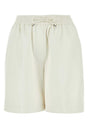 LOEWE Chic White Leather Mini Shorts