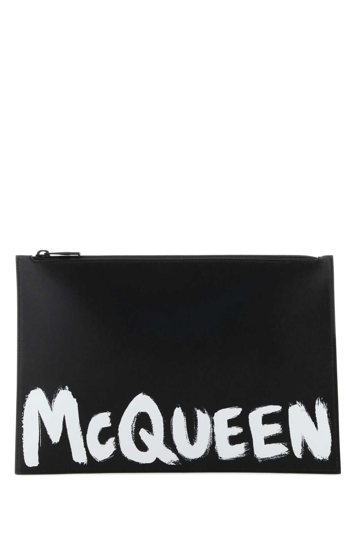 ALEXANDER MCQUEEN Sleek Leather Clutch - 31 cm x 20 cm