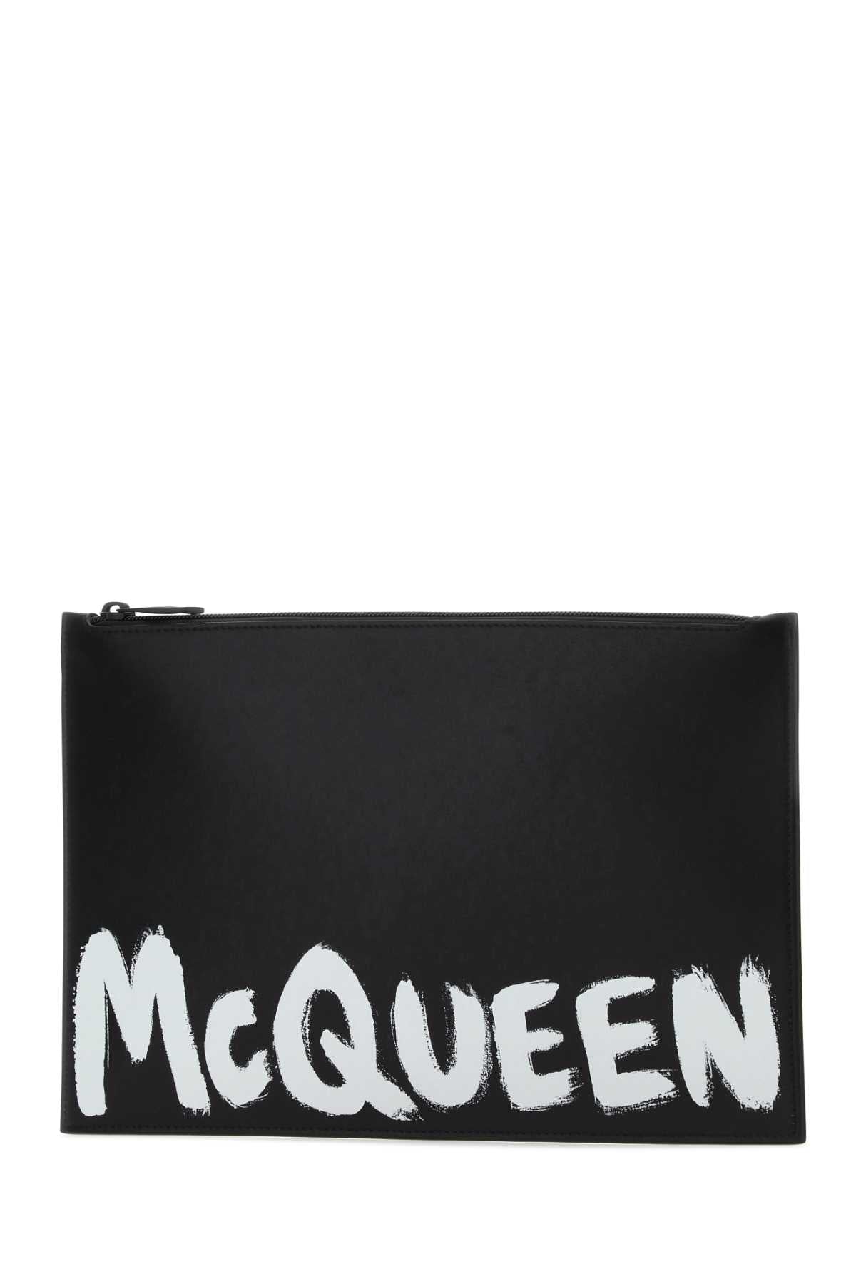 ALEXANDER MCQUEEN Sleek Leather Clutch - 31 cm x 20 cm